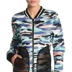 NWT $108 C&C California Womens S Camo Scuba Jacket